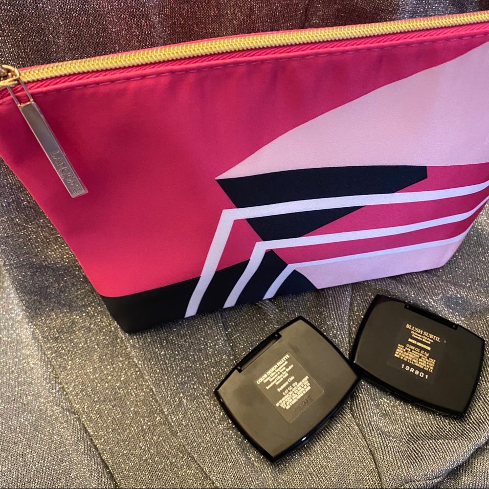 Lancome trio make up bag satin color palette blush - Picture 3 of 6